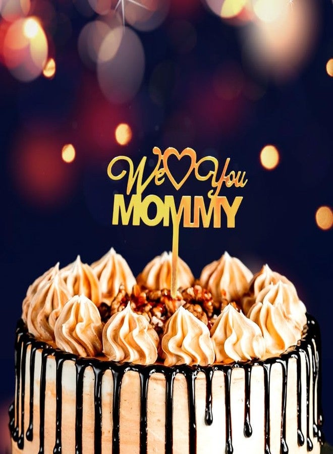 Juzfun زينة كيك جوزفن لحفلة عيد الأم، تصميم مومياء أكريليك على شكل حب | الحجم: 10 سم - Image 5